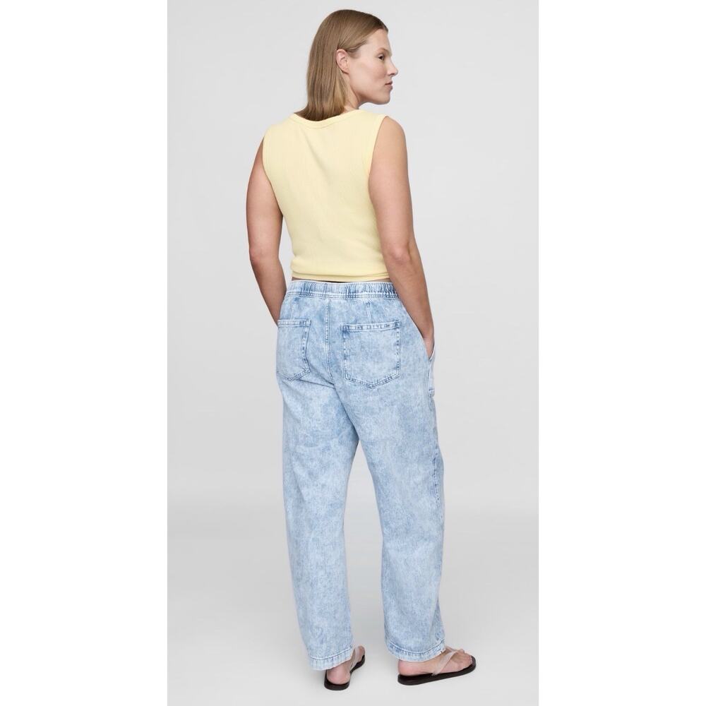 Gap High Rise UltraSoft Barrel Jeans Light Wash Women’s L - Picture 6 of 7